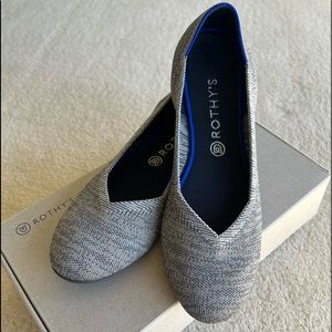 Rothy’s retired Grey Birdseye Flat, size 12